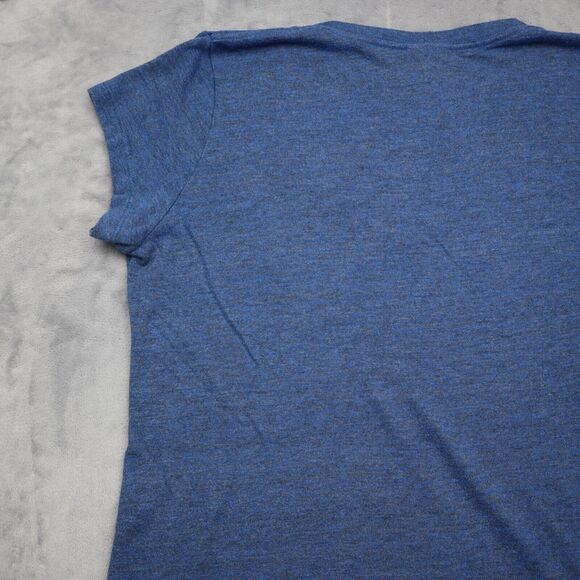 5TH Ocean Shirt Womens L Blue Chicago Cubs Short Sleeve VNeck Knit Casual Tee - Picture 14 of 16